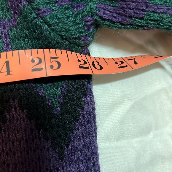 Boulevard Men's Vintage Green and Purple Sweater - Picture 7 of 8